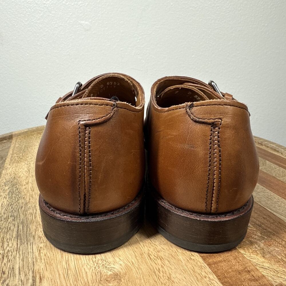 Allen Edmonds Warwick Shoes Men's 9D Monk Strap Loafers Brown Walnut Leather USA - Picture 3 of 16